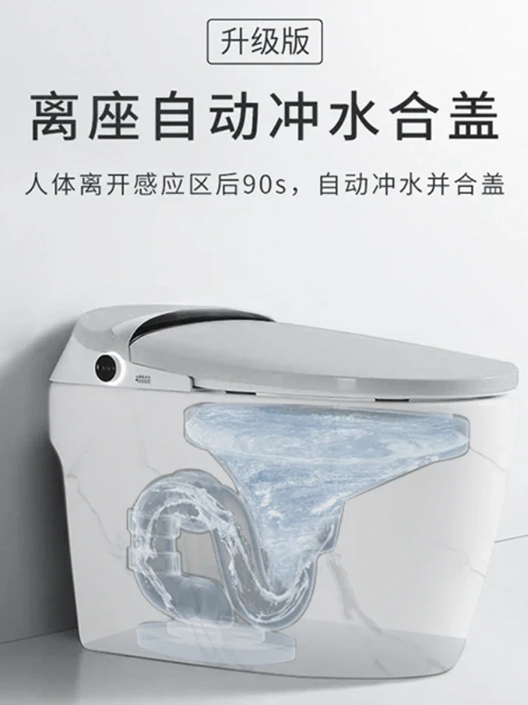 Smart Toilet Flip Integrated Ceramic Color Toilet Instant Hot Drying Pedestal Ring Dry Automatic Toilet