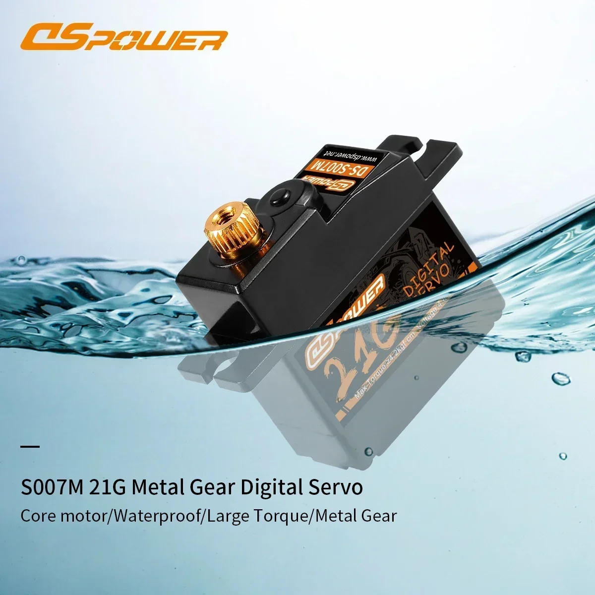 DSPOWER 17G/21G Mikro-Digital-Wasserdichtes Servo mit Kunststoff-/Metallgetriebe für 1/16 1/18 RC Mini Auto LKW Boot Roboter Modell Upgrade-Teile – Detail 3