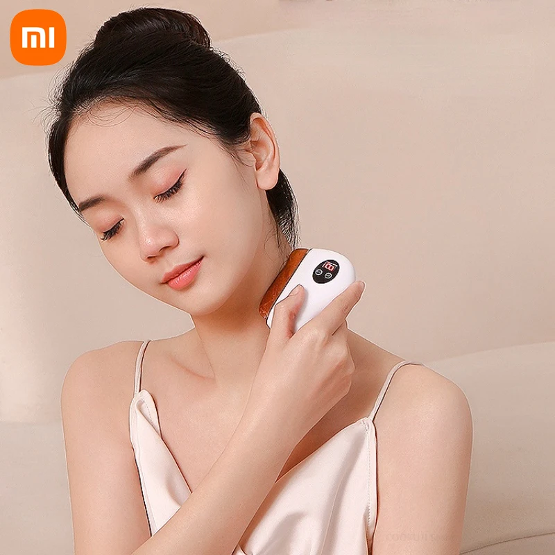 Xiaomi Gua Sha Electric Stone Needle Scraping Board Massager for Neck V Shape Face Lift Lymph Wrinkle Remover Relax Muscle Gift