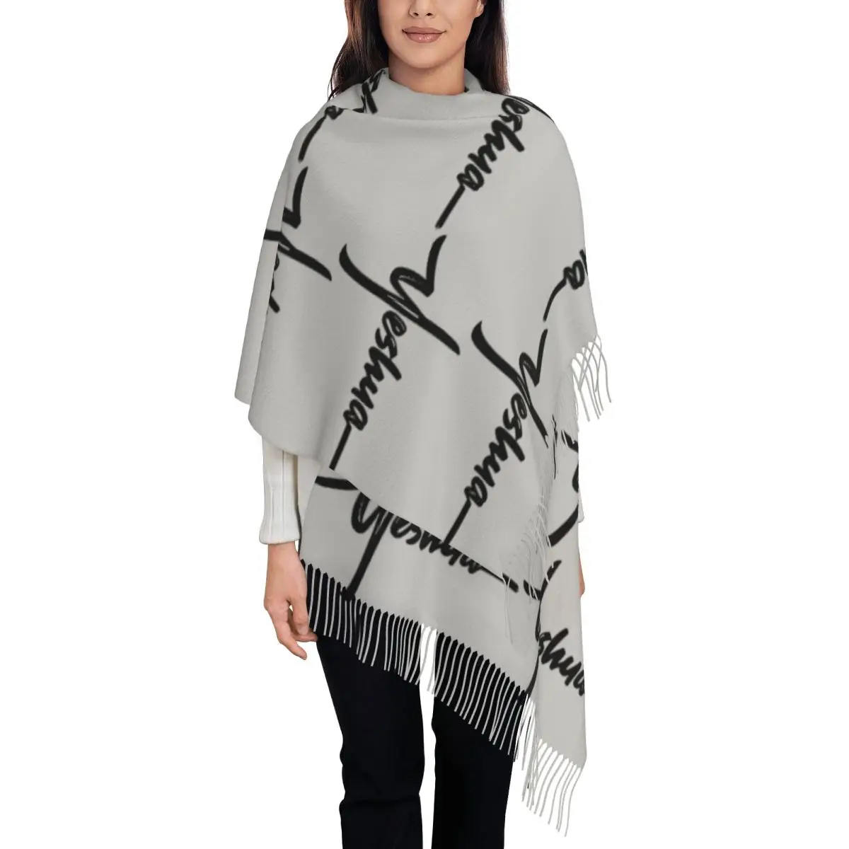 

Custom Printed Yeshua Jesus Christian Scarf Women Men Winter Fall Warm Scarves Shawl Wrap