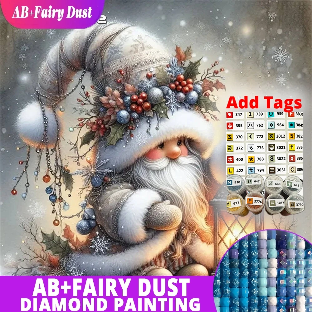 

Наклейки AB Fairy Dust DMC, алмазная вышивка, портретная мозаика, зимняя картина из страз, алмазная живопись, рождественский набор для творчества своими руками