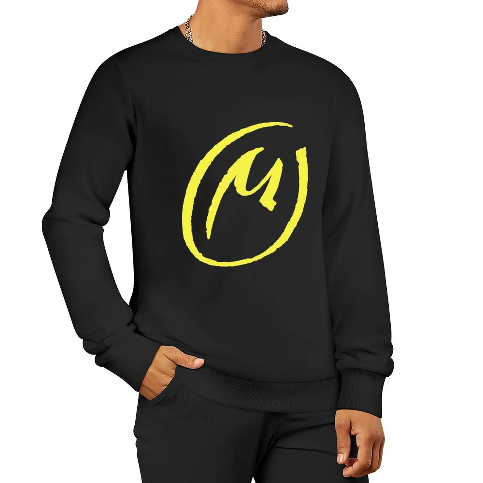 

The Yellow 'M' (La marque Jaune) Pullover Hoodie hooded shirt mens clothing anime clothing anime clothes men's sweatshirt