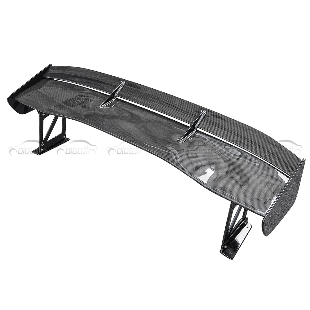 VOL-TEX Style Carbon Fiber Spoiler Double Rear Trunk Boot Wing for Evolution EVO 7 8 9 Auto Tuning - view 4