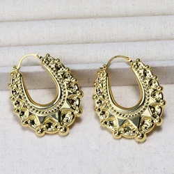 Waterproof 18K Gold Plated Dome Water Drop Shaped Design Earrings for Women Fashion Luxury Design Jewelry Party Gift