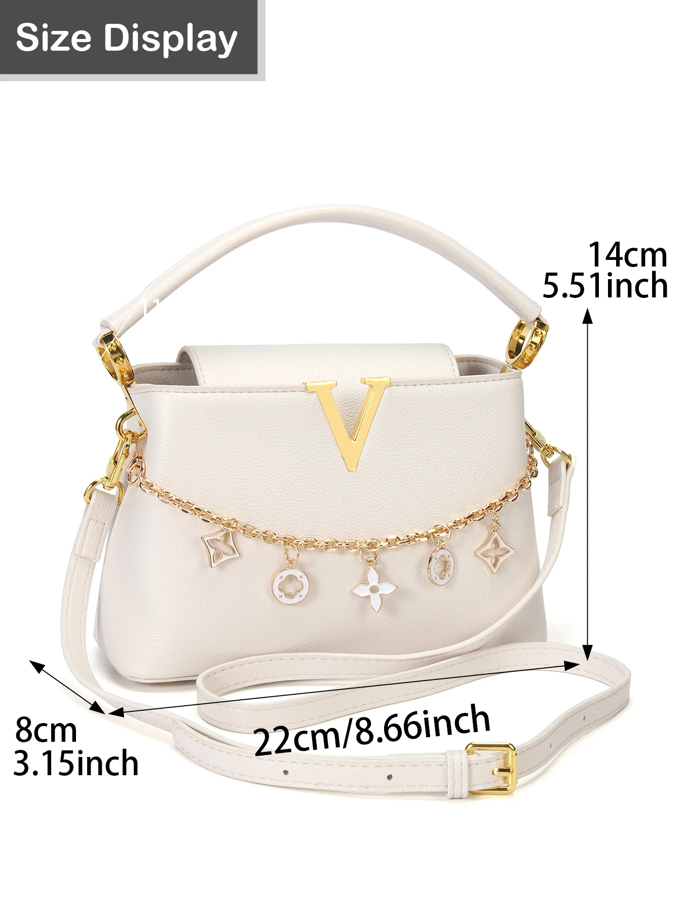 Gold V-Shaped Embellished Wome - Luxury Bags Affordable 评论和价格