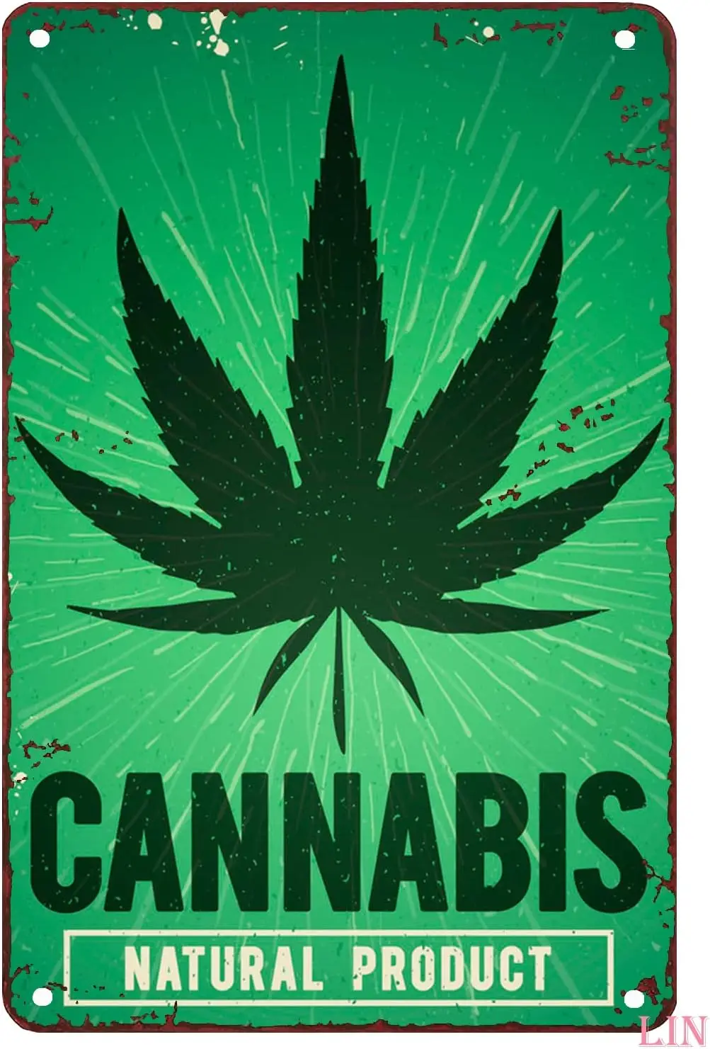 Funny Metal Bar Signs Medical Plant Weed Tin Sign Chic Art Wall Metal Decorations Funny Iron Plaque Signs Gift for Living Room O