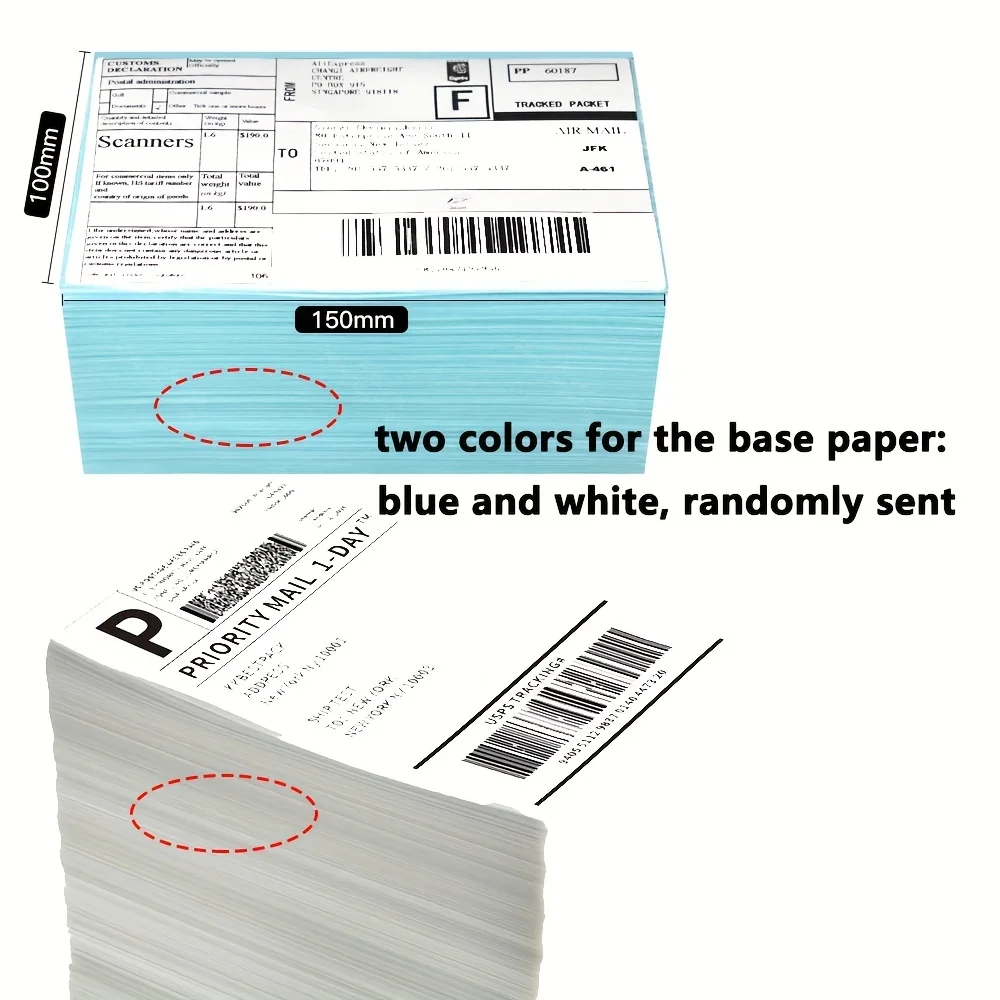 4*4/4*6 Sheets Adhesive Shipping Label Thermal Label Thermal Transfer Label Sticker Small Ticket Paper Thermal Paper For Printer