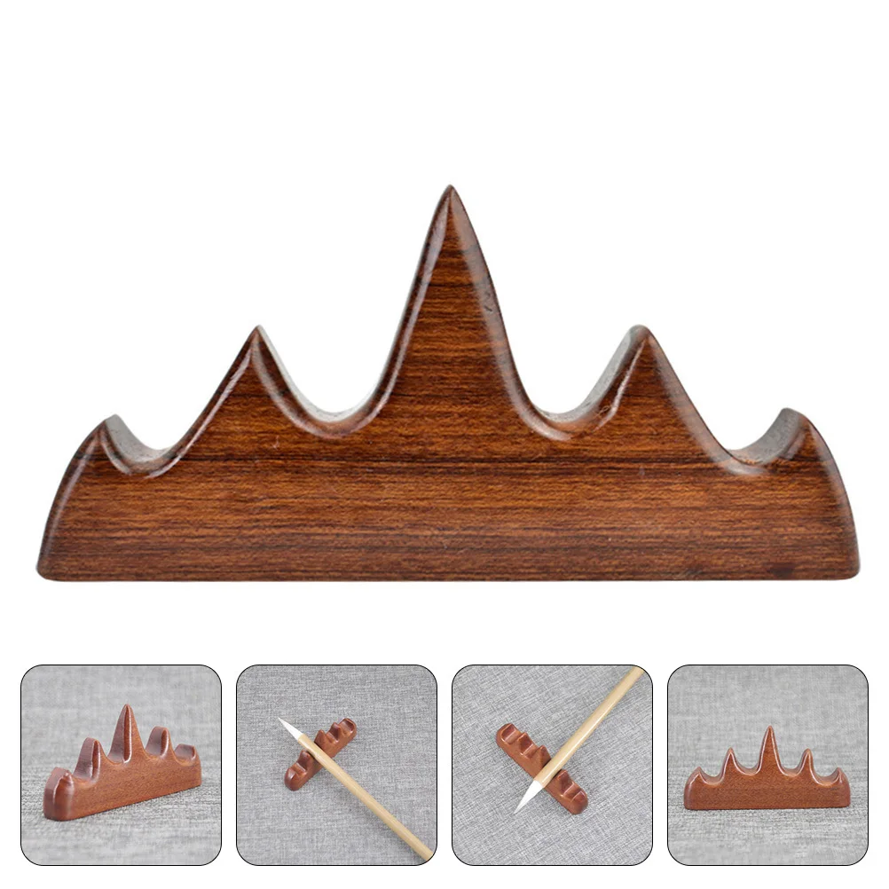 1 قطعة حامل قلم الخط الخشبي المصنوع يدويًا مادة ممتازة حل تخزين عملي لأقلام الفرش تصميم أنيق