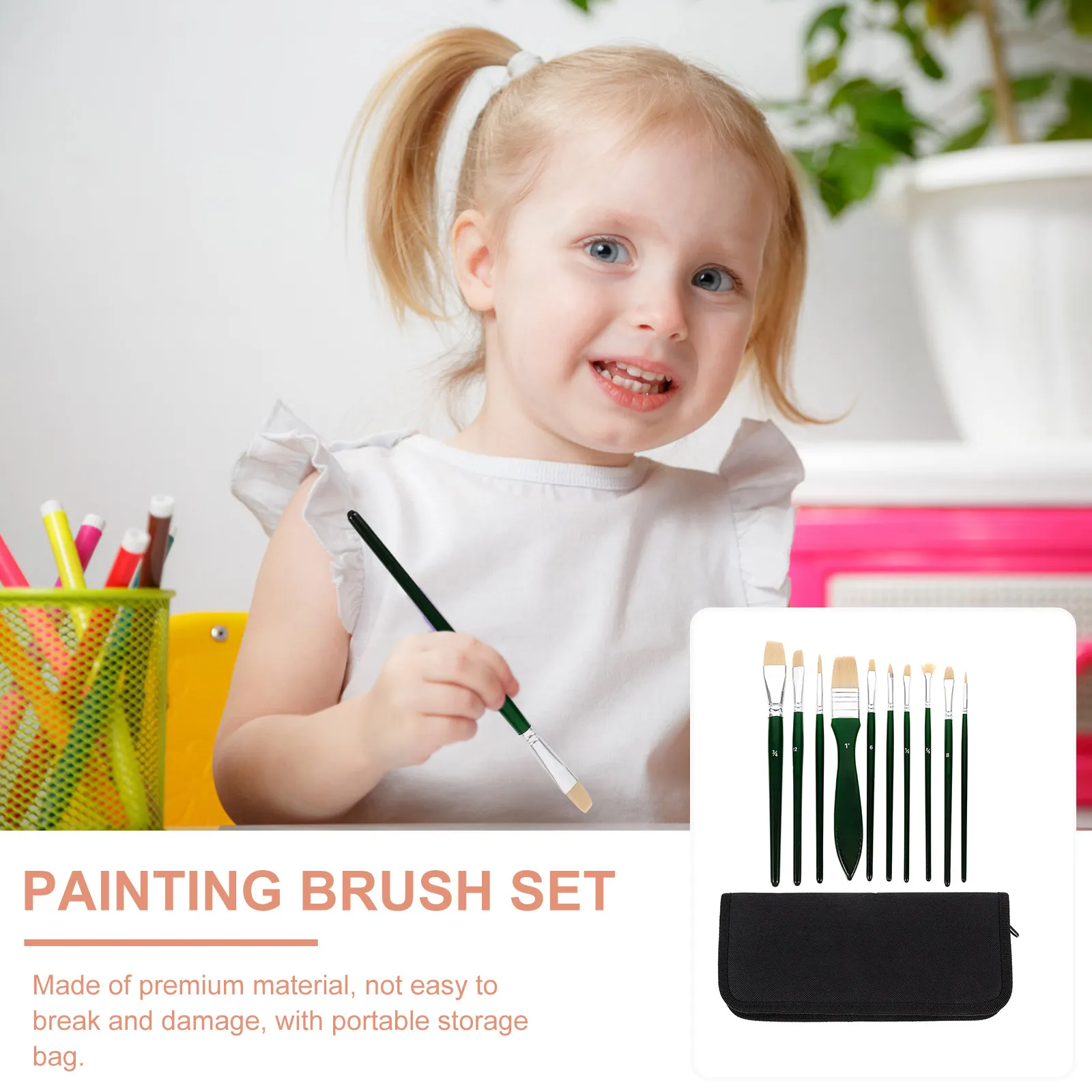 

Набор кистей для акварели и масляной живописи, портативный, для студентов, с мягким ворсом, для тонких деталей, большой размер