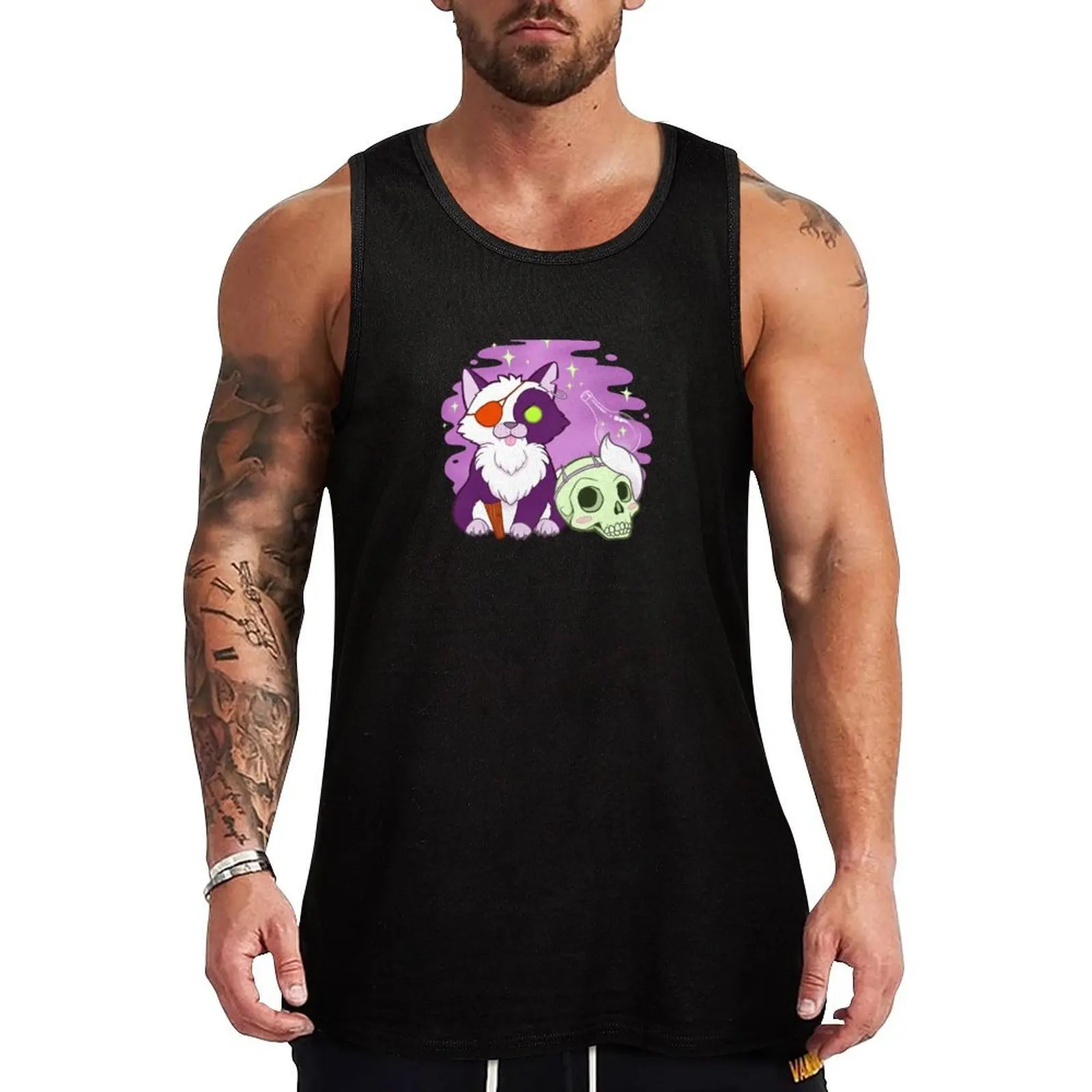 The Last Unicorn - Pirate Cat Tank Top Beach Casual Tank Top Sleeveless Loose Fit Vacation