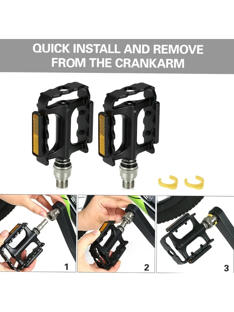 AliExpress NONE Bike Quick Release Pedals MTB Bike Bicycle Cycle Platform Pedal with Pedal Extender Adapter