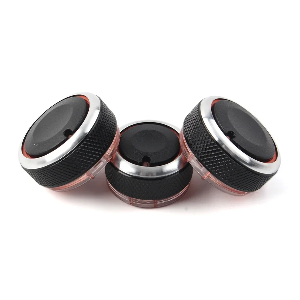 3Pcs Car Air Conditioning Heat Control Knob A/C Switch for VW POLO 9N 9N3 6R 2004 2005 2006 2007 2008 2009 2010 2011 2012 2013