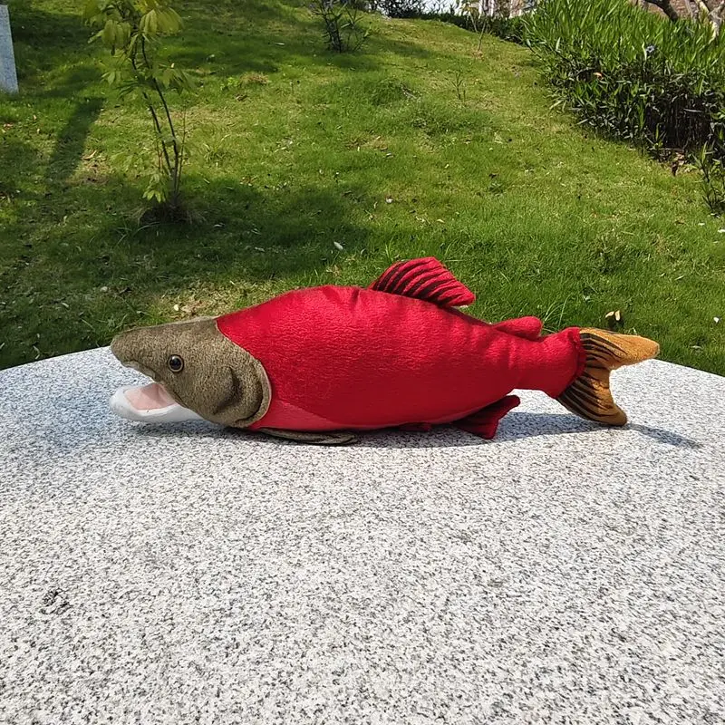

Cute Red Salmon Doll Red Salmon Plush Toy Simulation Animal Doll L39/25cm Male Girlfriend Gift