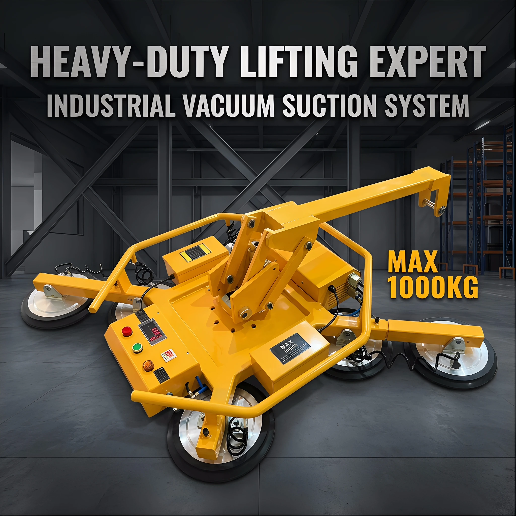 Pneumatic Vacuum Glass Lifter for Cement Bags Tile Stone Lifting Suction Cup Handling System Industrial Use