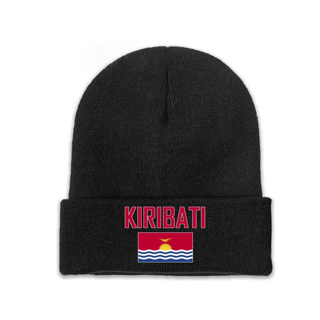 KIRIBATI Country Flag Top Print Men Women Unisex Knitted Hat Winter Autumn Beanie Cap Warm Bonnet