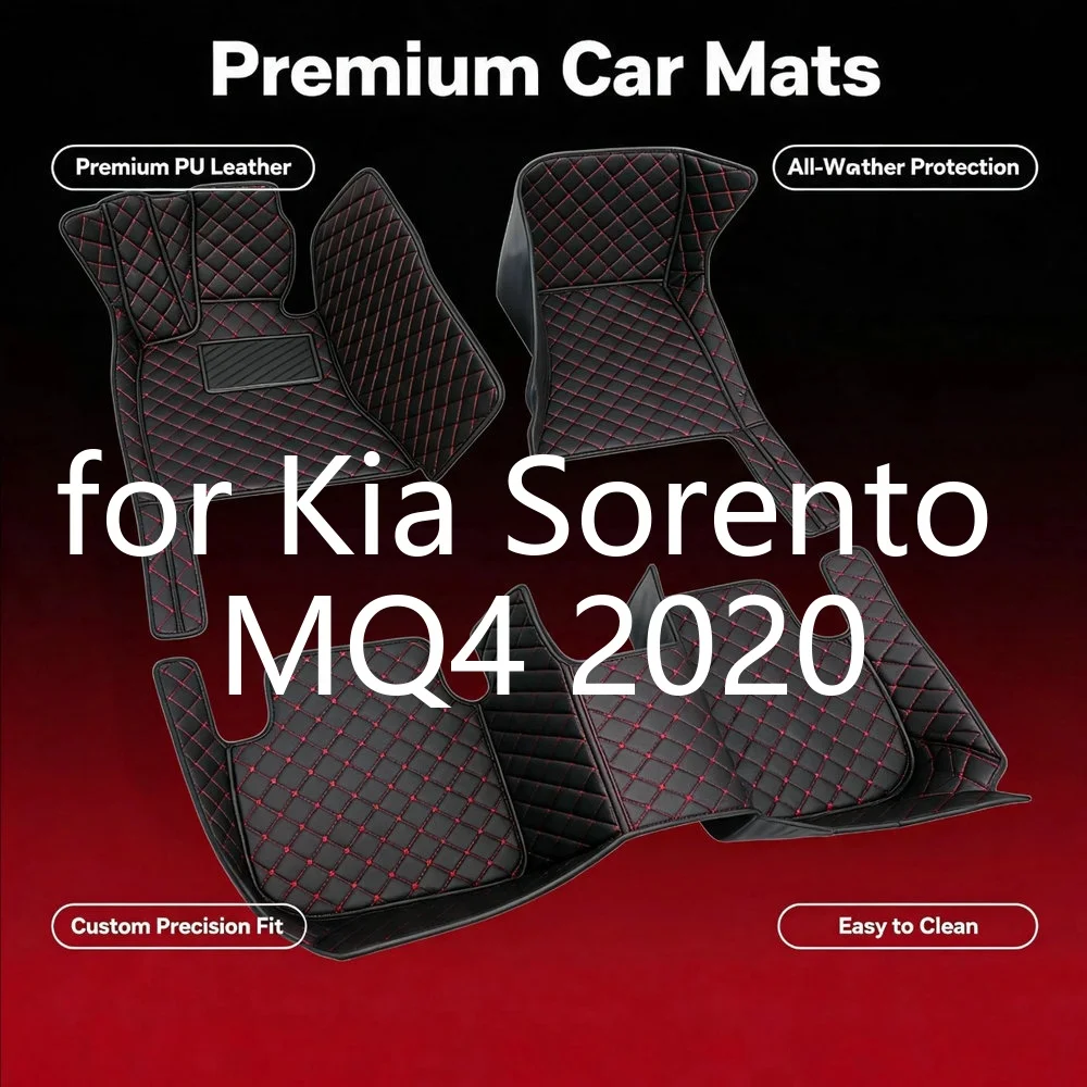 Premium Vollflächige Autofußmatten für Kia Sorento MQ4 2020-heute 5-Sitzer PU-Leder Wasserdicht Rutschfest Allwetterschutz Auto-Innenraum-Bodenschutz 9647