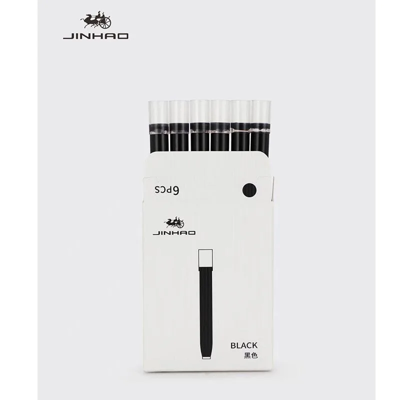 حبر قلم حبر معدني Jinhao 10 مع واقي حبر يمكن التخلص منه / 6 قطع أكياس حبر (لون أسود) #3