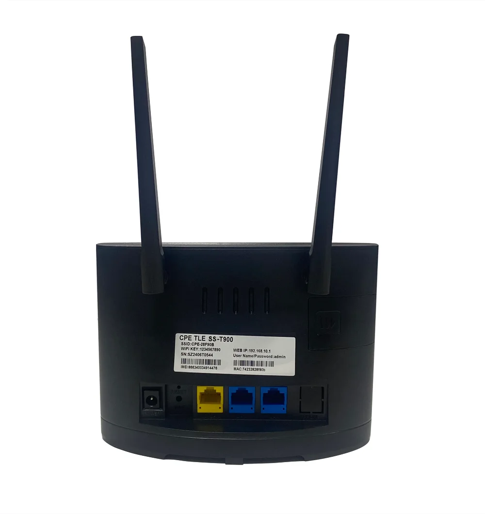 Gorąca wyprzedaż 2025 Nowości T900 4G LTE CPE Router Bezprzewodowy 300Mbps Max. Prędkość transmisji danych LAN Biuro Mobilny Hotspot Wi-Fi Gniazdo karty SIM F