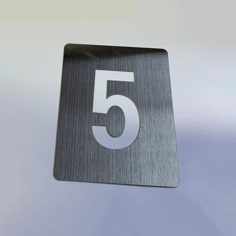 Imagem -05 - Stainless Steel Wall Stencils Gravura Pintura Números Tinta Spray Modelos Número Piso Mark Signs 100 mm 10 Pcs a 9