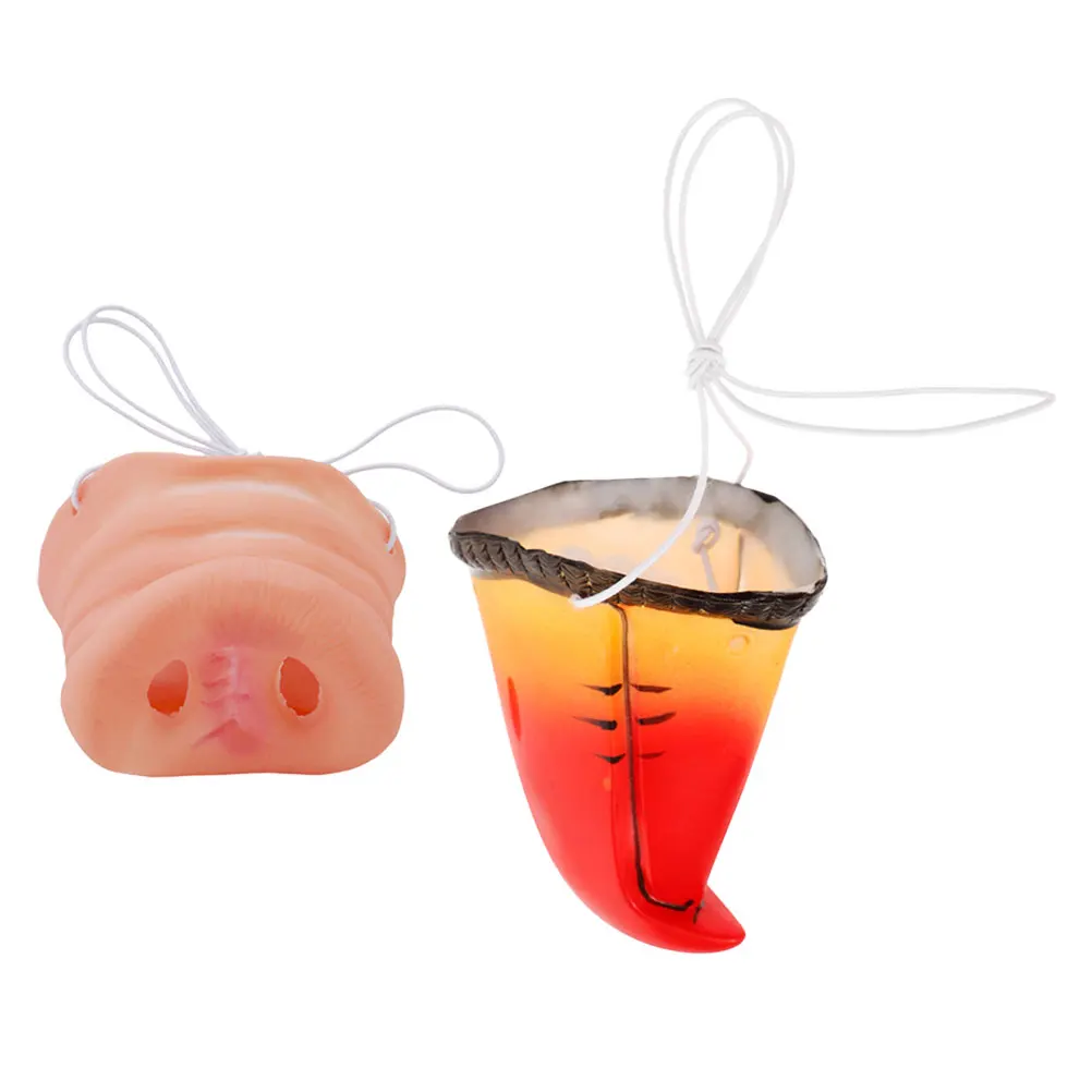 

2 Pcs Simulated Animal Nose Pig Costume Kit Fake Accessories Halloween Supplies Mask Cosplay Dress Lightweight Lifelike Design