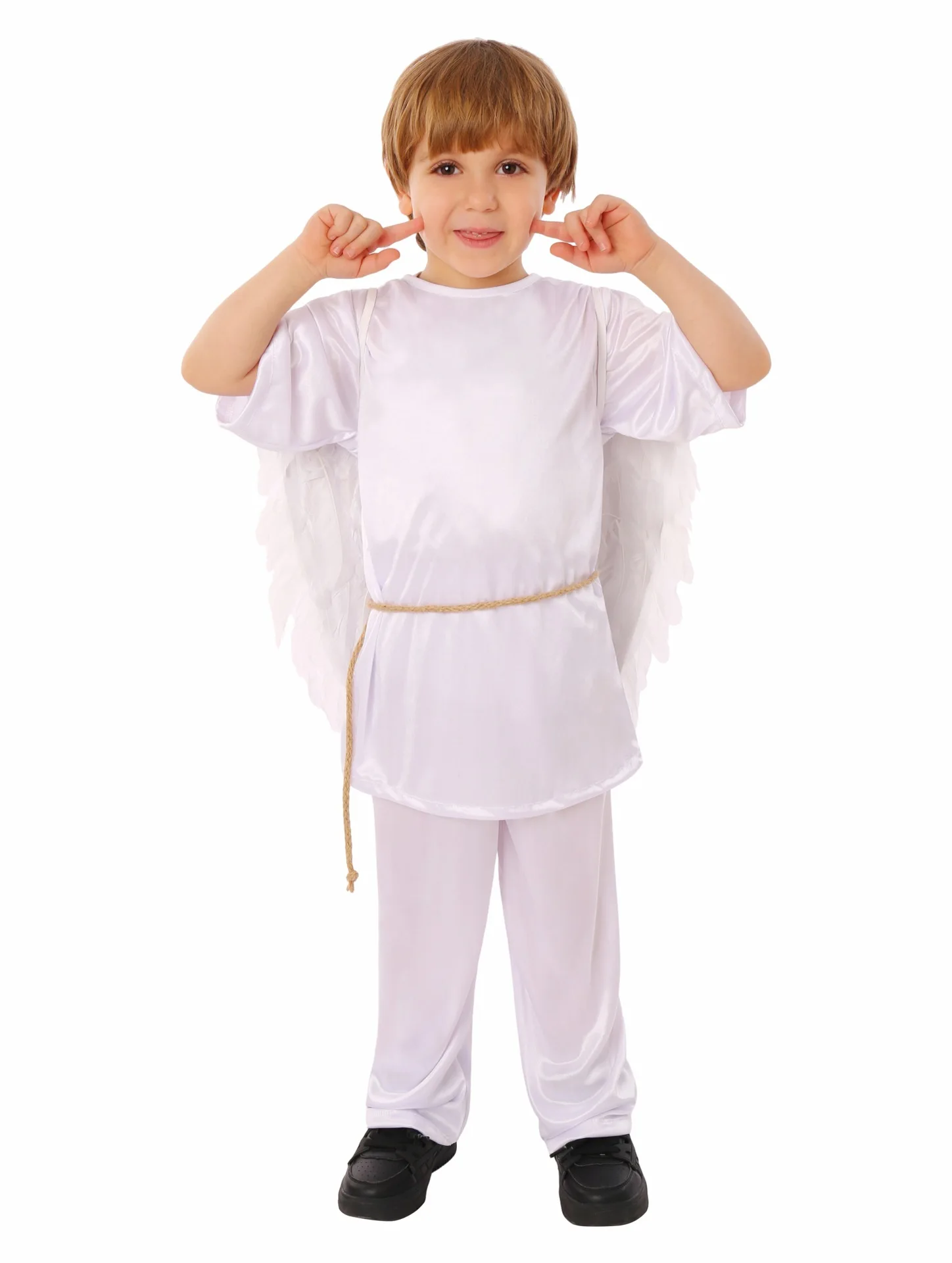 Personaggio animale fata della foresta Cosplay Snow Angel Costume Dreamy suit Halloween angel wing