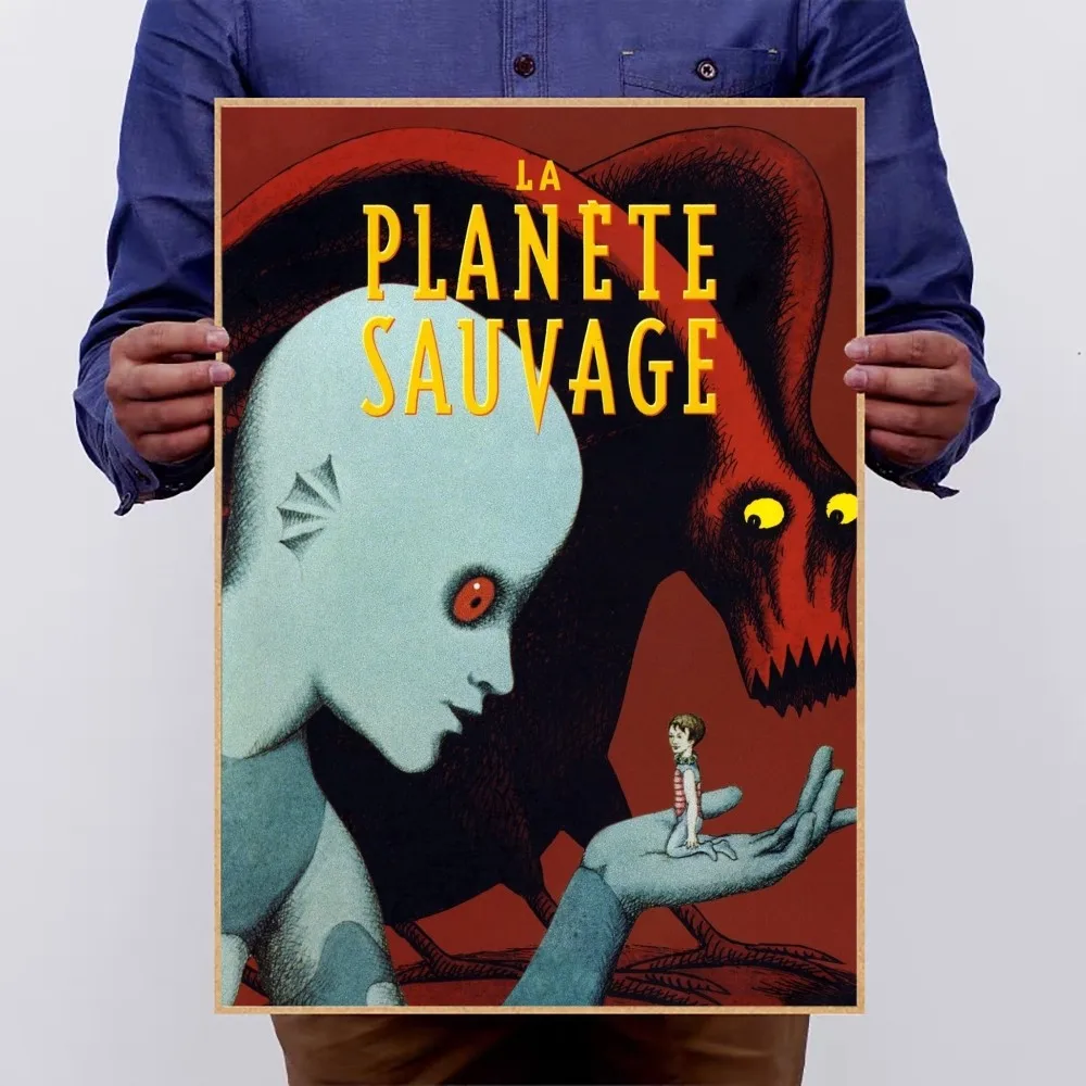 Fantastic Planet La planete sauvage Poster No Framed Kraft Paper Vintage Poster Wall Art Painting Bedroom Study Stickers