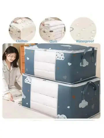 Large Capacity Multi-Purpose Storage Bag with Handles, Dustproof  Moisture-Resistant Odorless Non-Woven Fabric