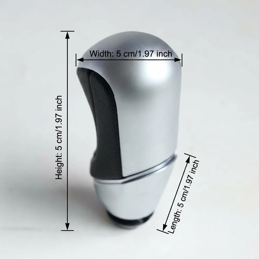 Transmission Knob Cover As Shown In The Figure Car Gear Shift Knob Black And Silver Design For Car Interior Styling