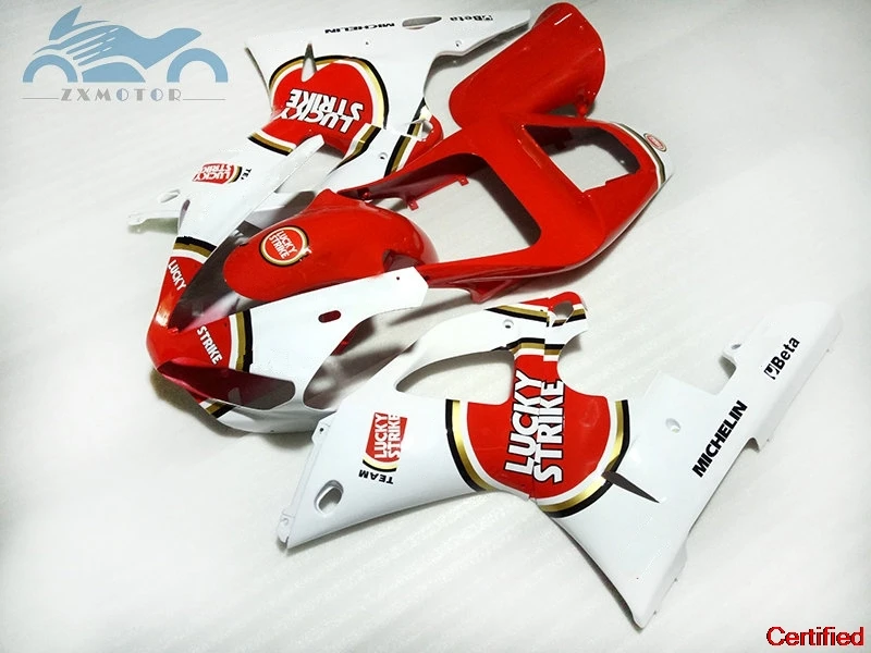 

motorcycle fairing Kit Fit for YAMAHA 2000 2001 YZFR1 00 01 YZF R1 aftermarket full set fairings red Lucky Strike