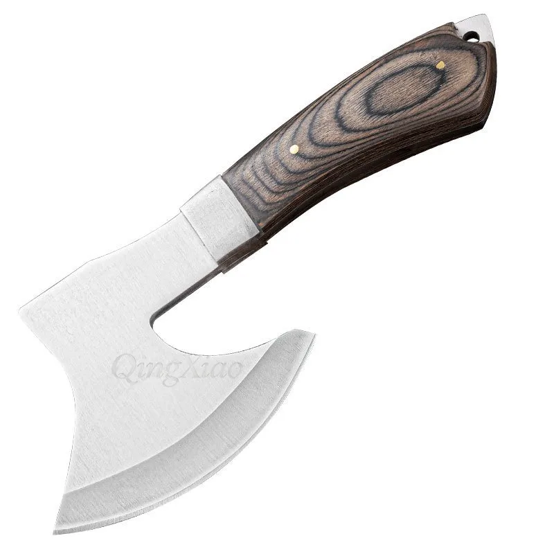 Outdoor Multi Purpose Axe Wolf Head Firefighting Bone Chopping Mountain Logging Survival Axe Camping Cutting Tool
