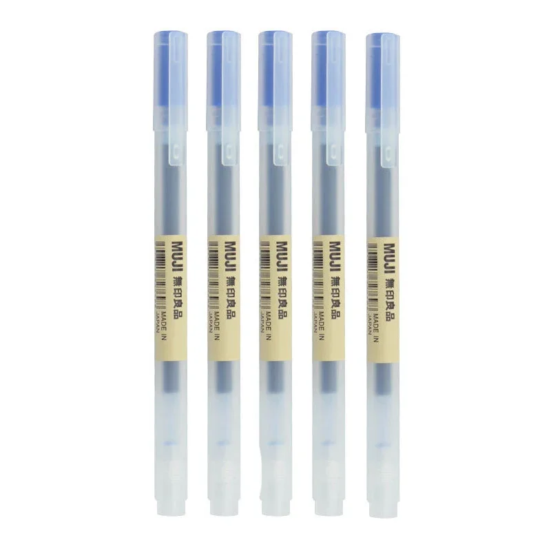 5Pcs/Set MUJIs Style Gel Pen Refills 0.38/0.5mm Black/Blue/Red Ball Point Pen Japan School Office Gel Pen Refills Stationery