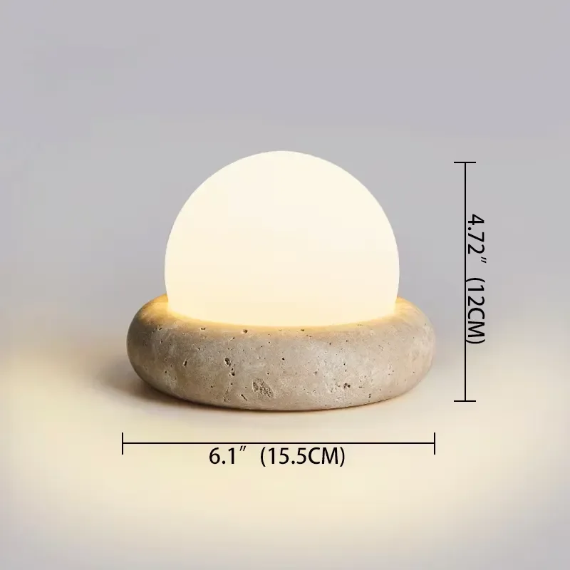 Modern Wabi Sabi LED Desk Lamp Rechargeable Yellow Limestone Base Designer Table Light for Living Room Home Decor Wholesale
