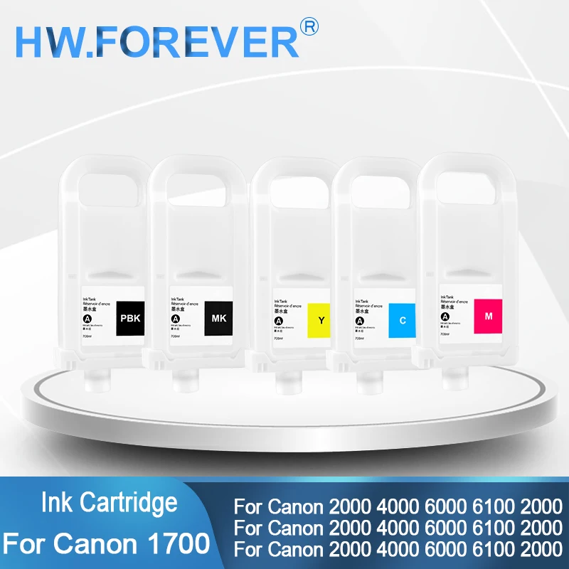 PFI 1700 PFI-1700 Refillable Ink Cartridge With Chip For Canon PRO 2000 4000 6000 6100 4000s 6000s 2100 4100 Printer Ink Tank
