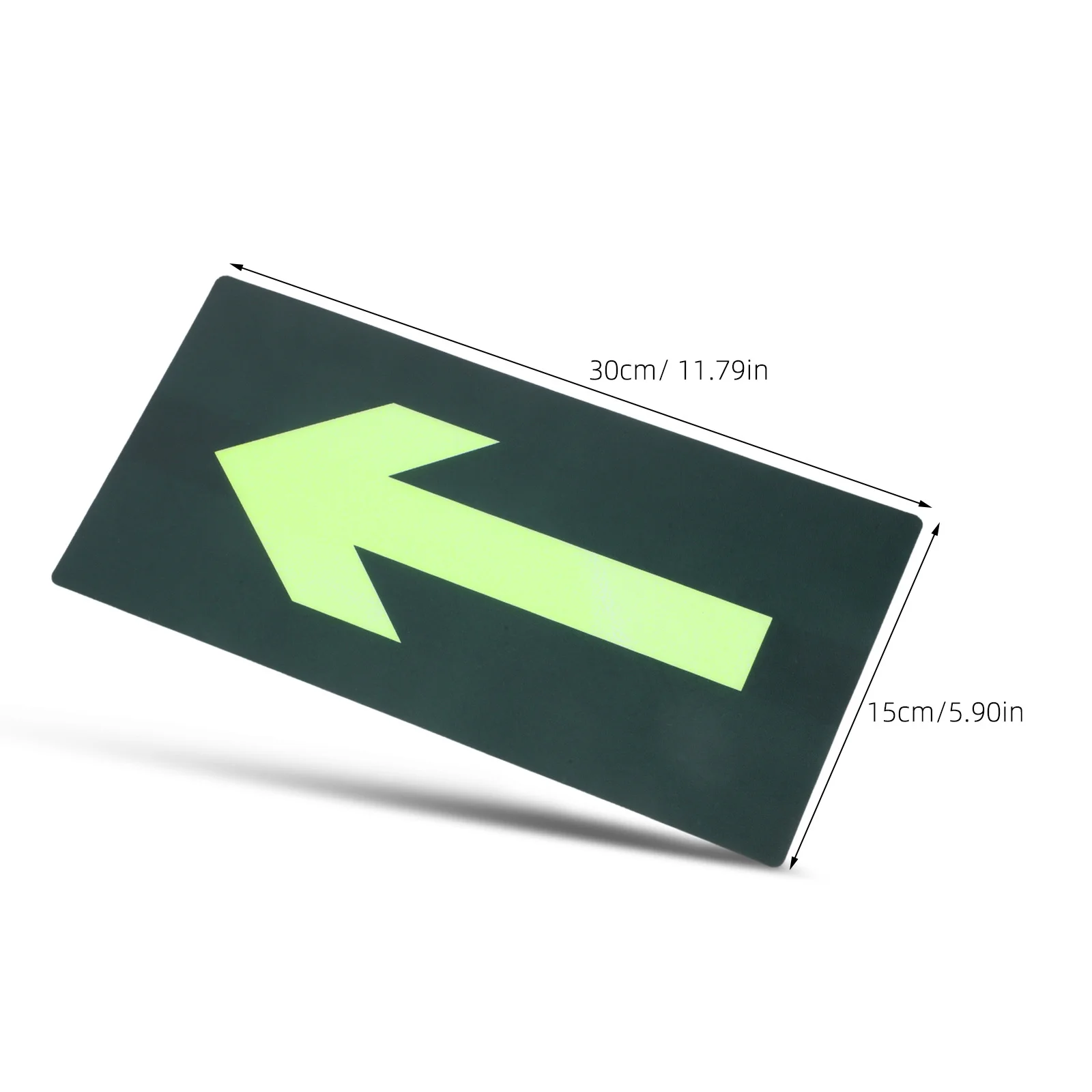 8 قطعة يتوهج في الظلام ملصقات السهم الإخلاء مقاوم للماء ذاتية اللصق علامات خروج الطوارئ للسلامة من الحرائق في الأماكن العامة #2