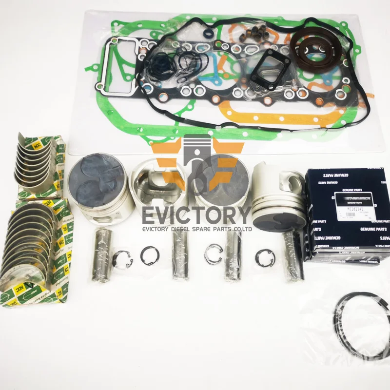 For MITSUBISHI 4M40 4M40T overhaul kit gasket piston liner+ valve guide PAJERO