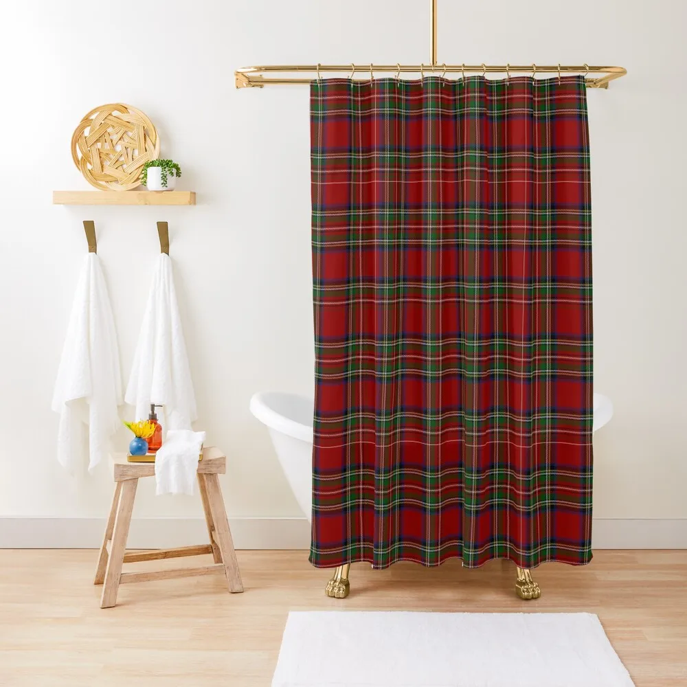 Wool Flannel Texture Red Tartan Shower Curtain Window Modern Bathroom Accessories Bathroom Accessories Curtain