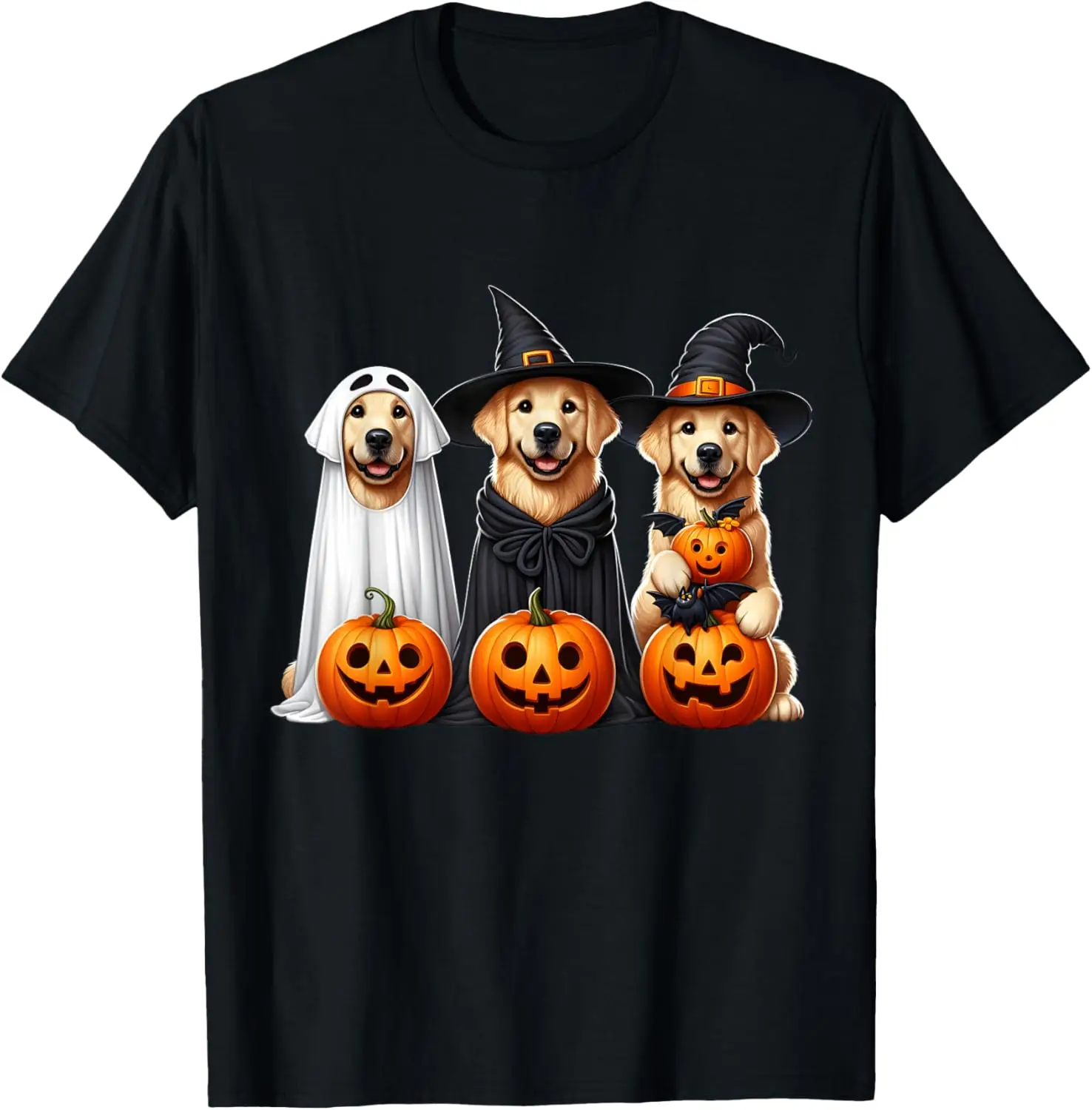 Golden Retriever Ghost Halloween Dog Lovers T-Shirt