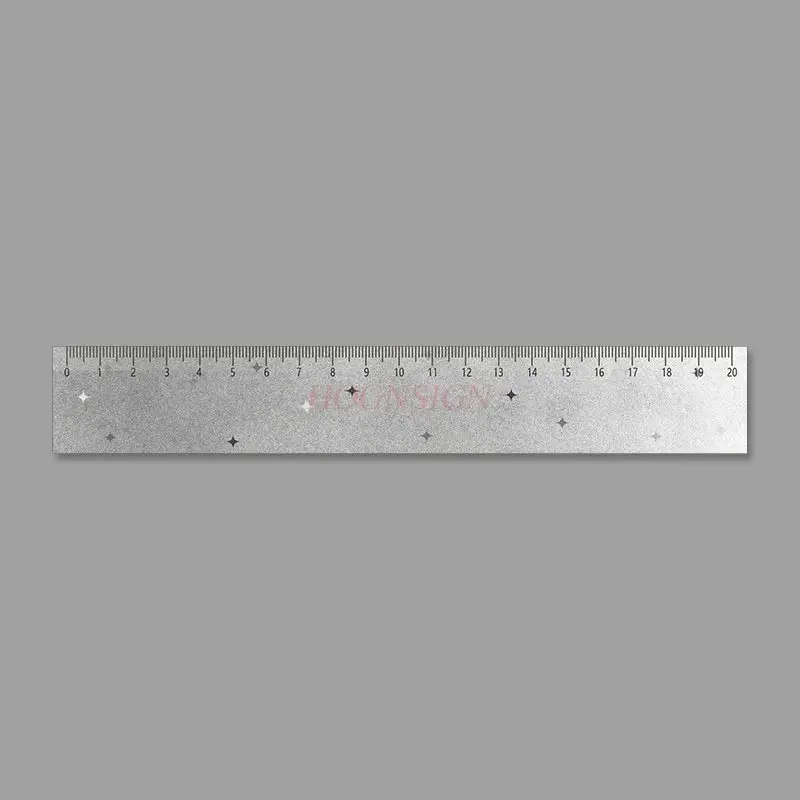 1pcs Matte Grey Star Student Stationery Straight Ruler Hand Accounting Ruler Drawing Scale Marking Ruler Acrylic 20cm