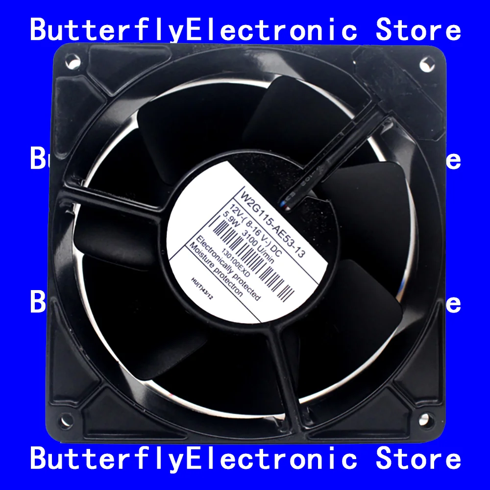 НОВЫЙ ОРИГИНАЛЬНЫЙ W2G115-AE53-13 DC12V 5,9 Вт ОХЛАЖДАЮЩИЙ ВЕНТИЛЯТОР 12738 127*127*38 мм