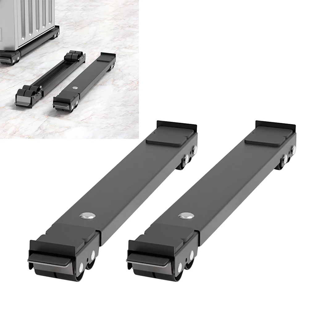 

2 шт. подвижная подставка для стиральной машины, регулируемый базовый держатель для холодильника, многофункциональный с колесами, движущийся ролик для домашней мебели