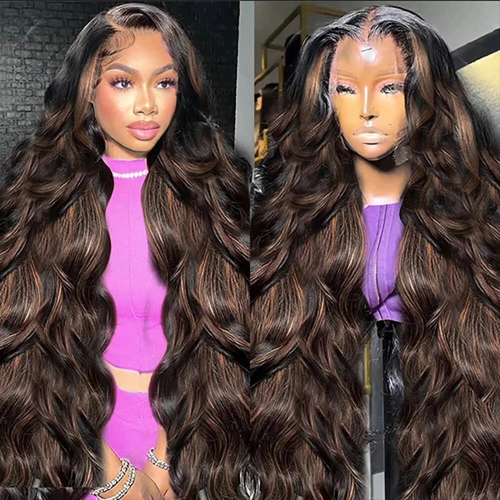 

46 Long Inches FB 30 Body Wave Ombre Lace Front Wig Wigs Human Hair Highlight 13x6 Lace Front Wig Human Hair 200 Density