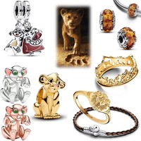 MINISO Disney Series Nana The Lion King Charms Bead For Original 925 Sterling silver Bracelet Accessories Necklace Jewelry