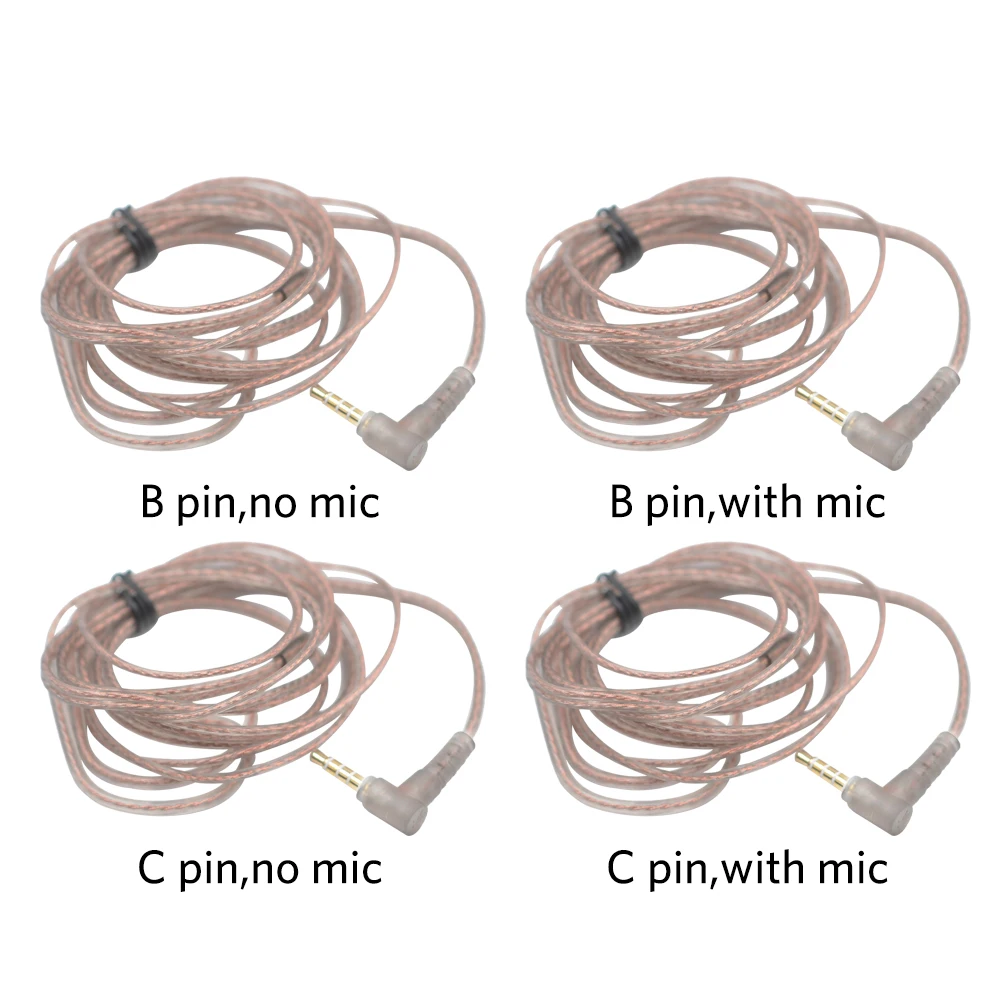 KZ-Original 8 Strands Headphone Cord, Ouro Prata e Cobre Cube, Cabo de Atualização Misto, Headset Wire CRA, ZS10 Pro, EDX Pro, ZSN, ZSR