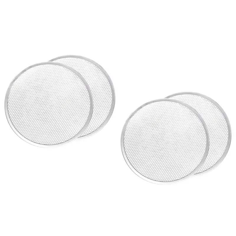 

ABMH-Pizza Screen, Pizza Pan,Pizza Pan For Oven, Pizza Tray, 12 Inch Seamless-Rim Aluminum Non Stick Pizza Screen (10PCS)