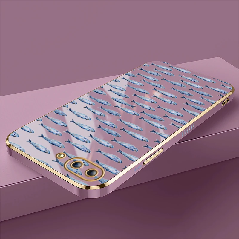 Luxury Silicone Soft TPU Phone Case For Infinix Zero 5G 2023 X Pro 30 GT 20 Pro Fish Pattern Shockproof Plating Back Cover view 2