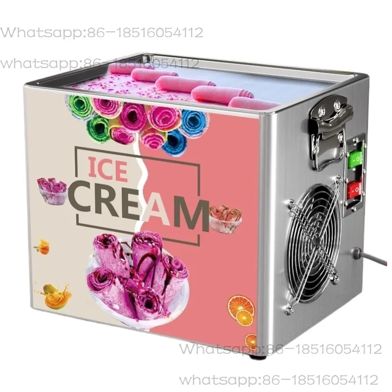 

Yogurt Fried Ice Machine Electric Frying Ice Cream Machine Stainless Steel DIY Juice Ice Cream Rolls Maker for Home