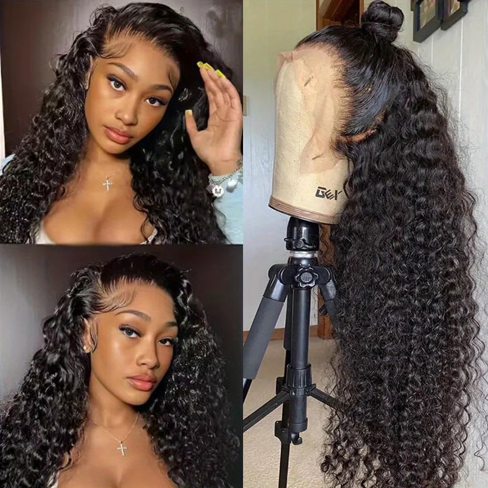 موجة عميقة خصلات الشعر المستعار الإنسان 13X6 Hd الدانتيل الباروكة الأمامية موجة المياه الدانتيل الجبهة الباروكات مجعد البرازيلي الباروكات 250 الكثافة 40 بوصة للنساء