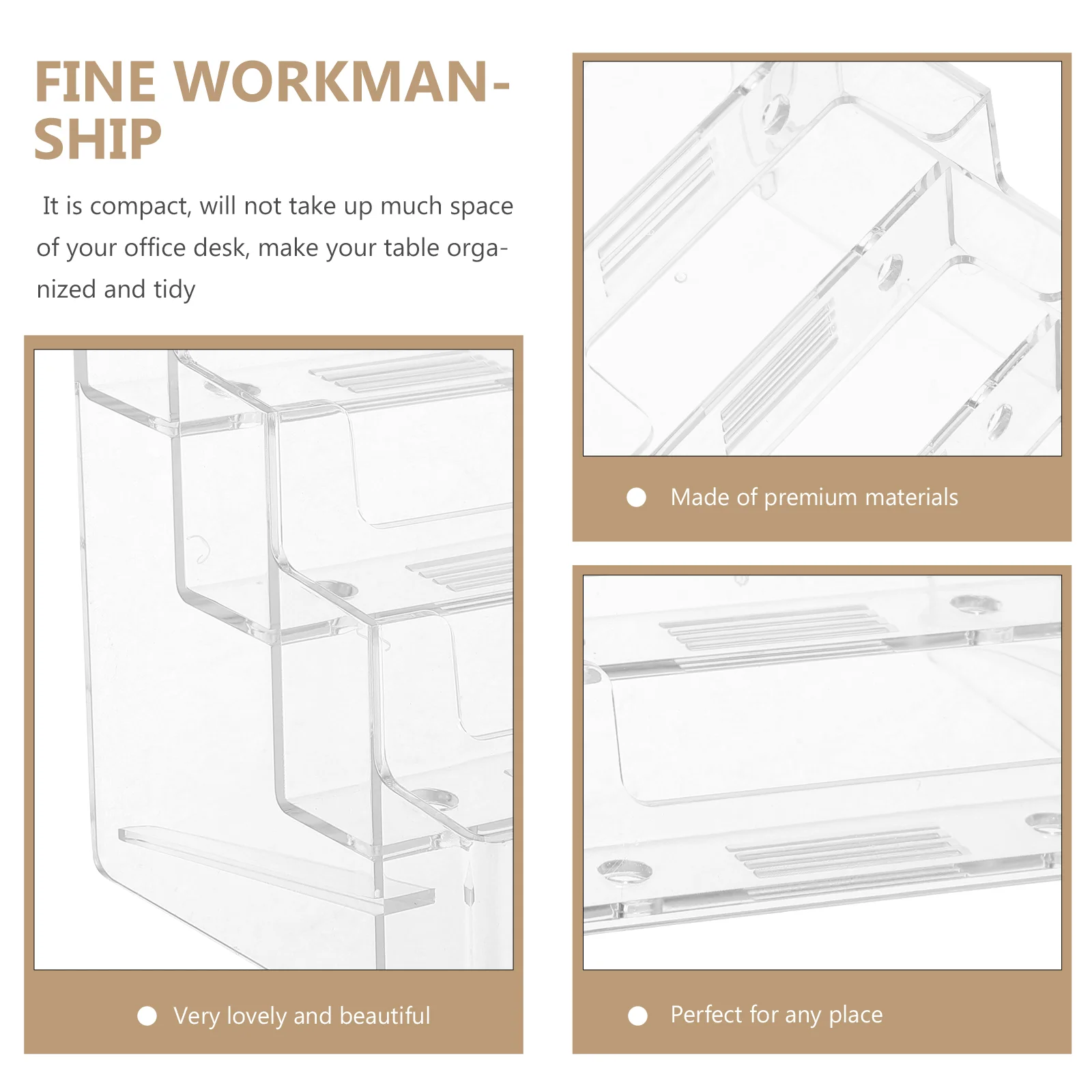 Multi-layer Business Card Box Organizer for Desk Holder Holders Desktop Clear Cards