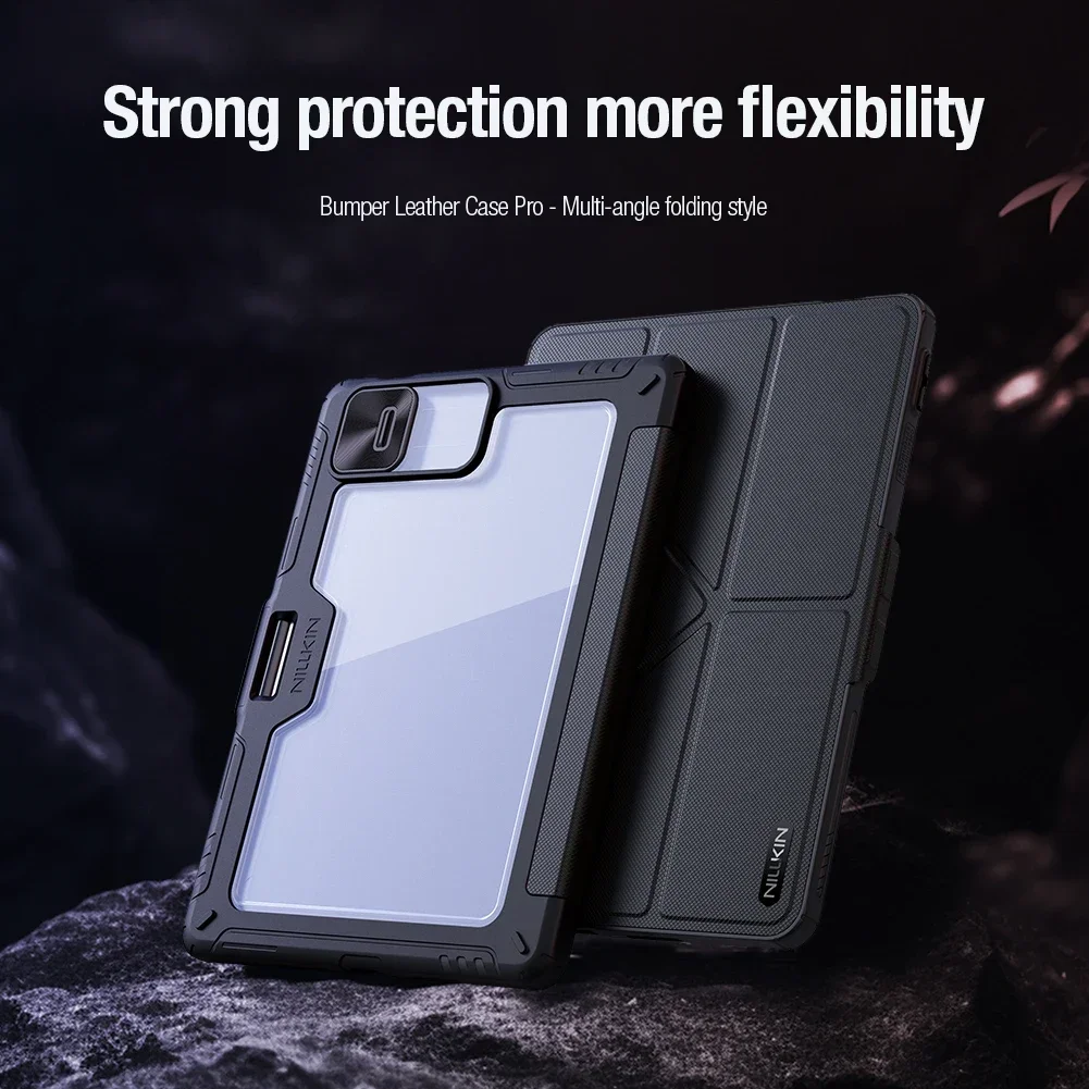 For Xiaomi Mi Pad 8 Pro Nillkin Case Bumper Flip Leather Pro Multi-angle Folding Slide Camera Cover Protect for Xiaomi Pad 8