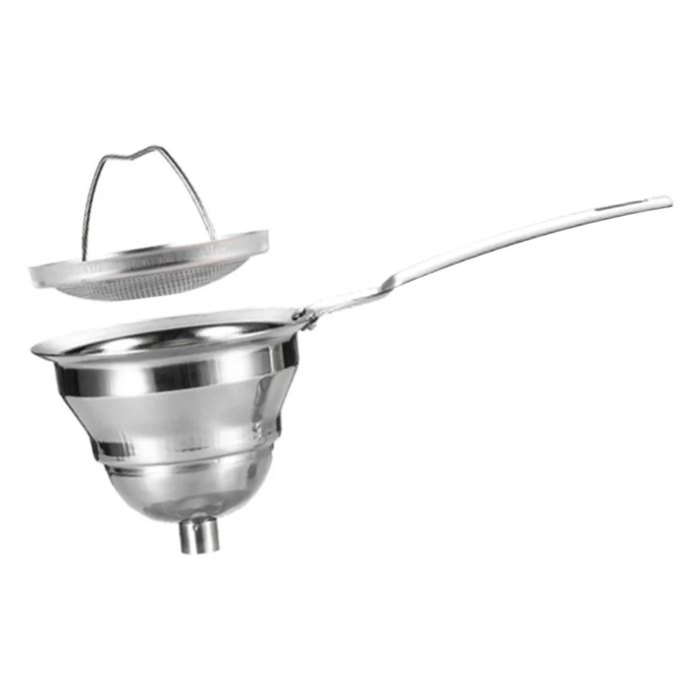 

Stainless Steel Oil Filter Spoon Cooking Strainer Hot Pot Filter For Kitchen Silver Long Handle Large Scoop High Density Holes